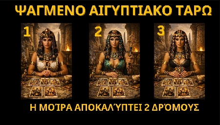 Αιγυπτιακό άνοιγμα μοιρας με τράπουλα 52 φύλλων για απόφαση ζωής και σταυροδρόμι